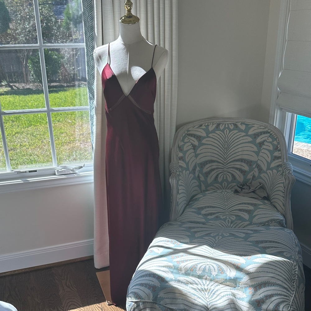 Favorite Daughter Deep Red Backless Dress